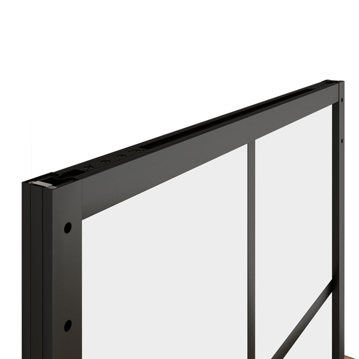 JUBEST 36in x 84in Paneled Glass Barn Door without Installation Hardware Kit & Reviews Wayfair